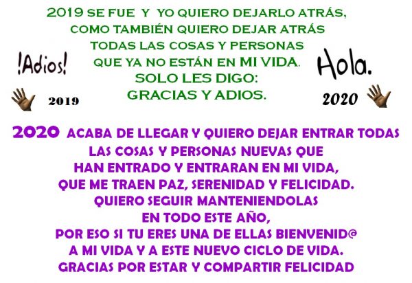 ADIOS 2019 HOLA 2020