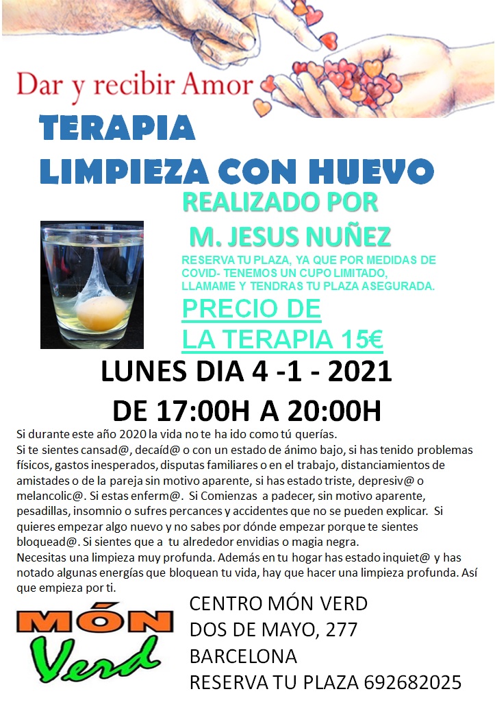 LIMPIEZA ESPIRITUAL, ENERGÉTICA Y TERRENAL  CON HUEVOS