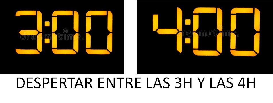 DESPERTAR ENTRE LAS 3H Y LAS 4H