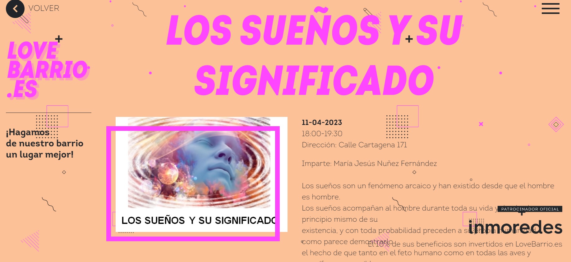 TALLER LOS SUEÑOS Y SU SIGNIFICADO