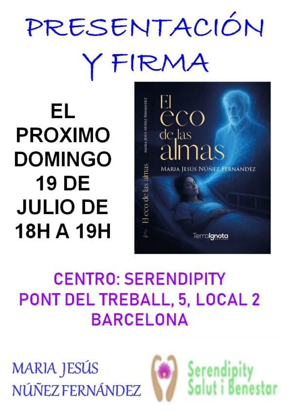 PRESENTACIÓN DE MI NUEVO LIBRO: EL ECO DE LAS ALMAS